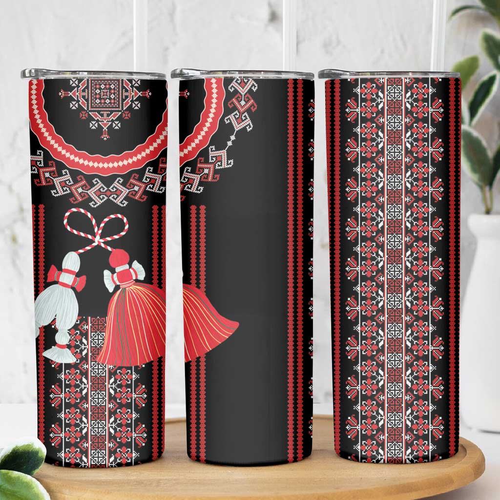 Traditional Spring Martisor Day Skinny Tumbler Romanian Embroidery Patterns