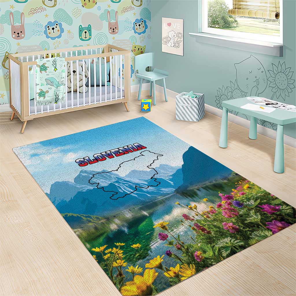 Slovenia Area Rug Mount Triglav With Map