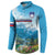 Slovenia Button Sweatshirt Mount Triglav With Map