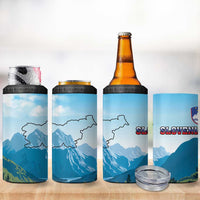 Slovenia 4 in 1 Can Cooler Tumbler Mount Triglav With Map