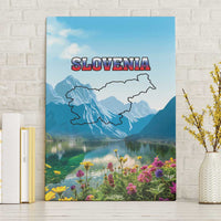 Slovenia Canvas Wall Art Mount Triglav With Map