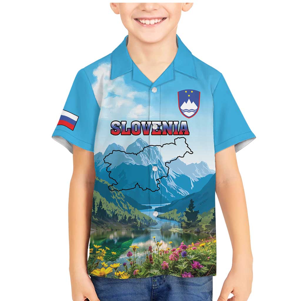 Slovenia Family Matching Mermaid Dress and Hawaiian Shirt Mount Triglav With Map