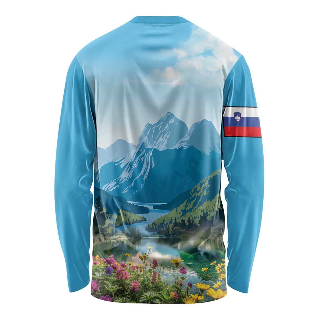 Slovenia Long Sleeve Shirt Mount Triglav With Map