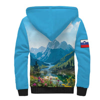 Slovenia Sherpa Hoodie Mount Triglav With Map