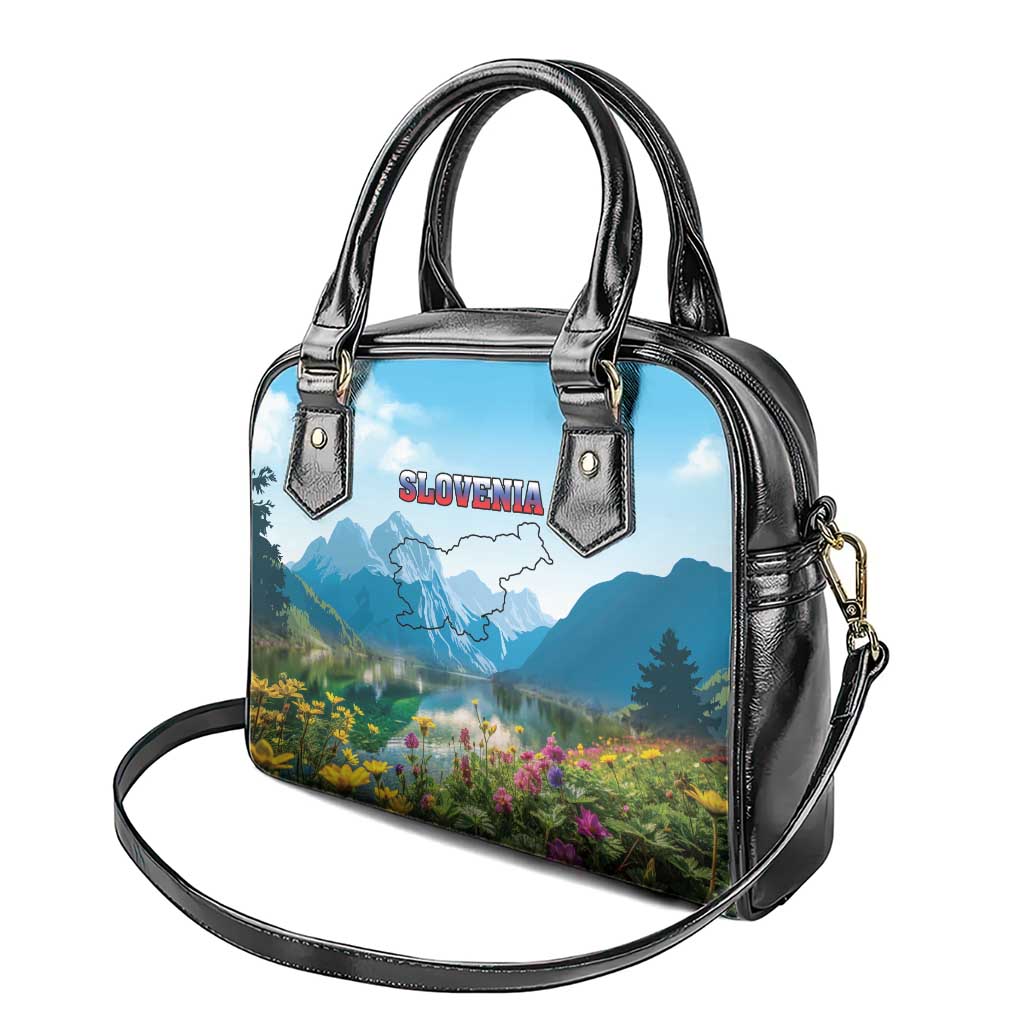 Slovenia Shoulder Handbag Mount Triglav With Map