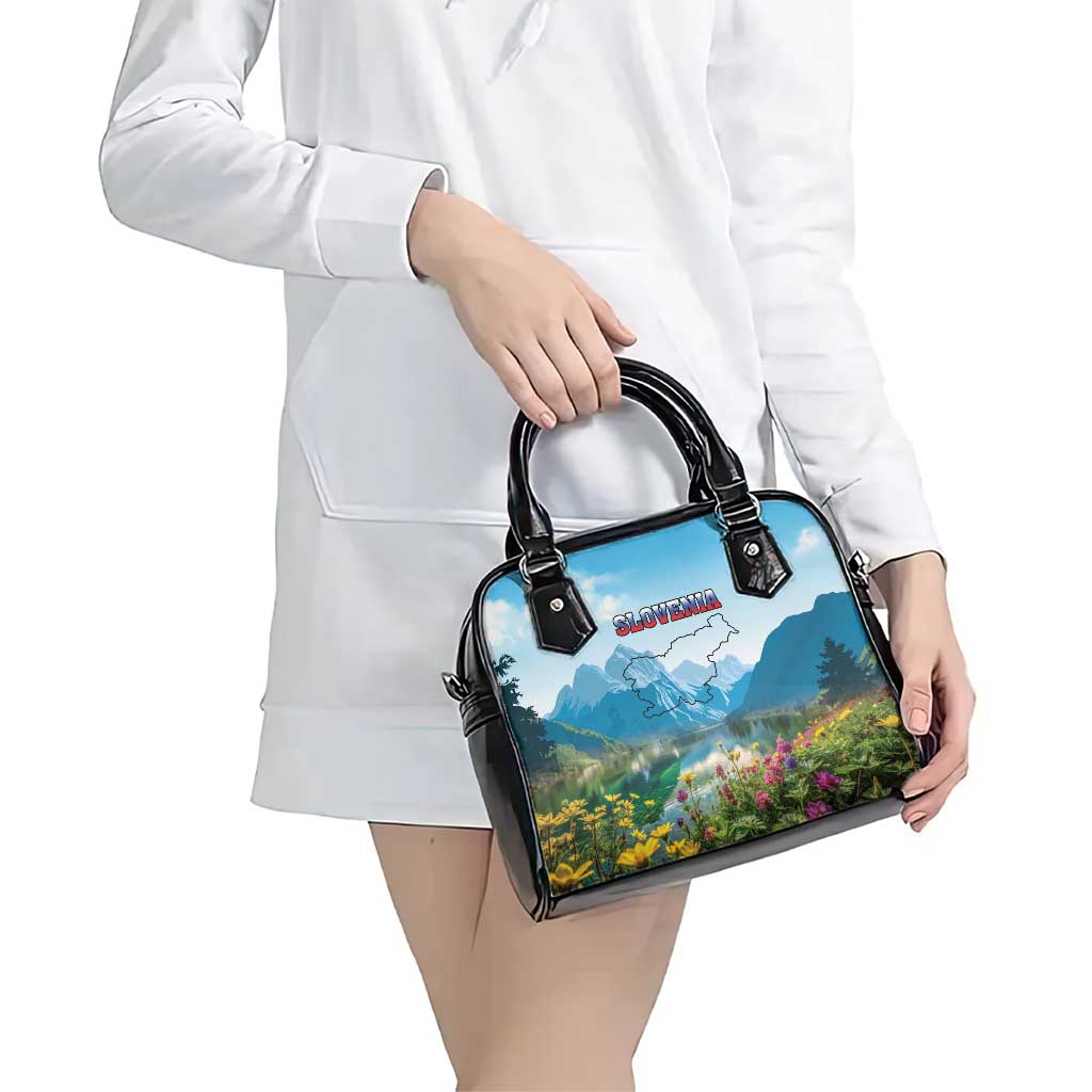 Slovenia Shoulder Handbag Mount Triglav With Map