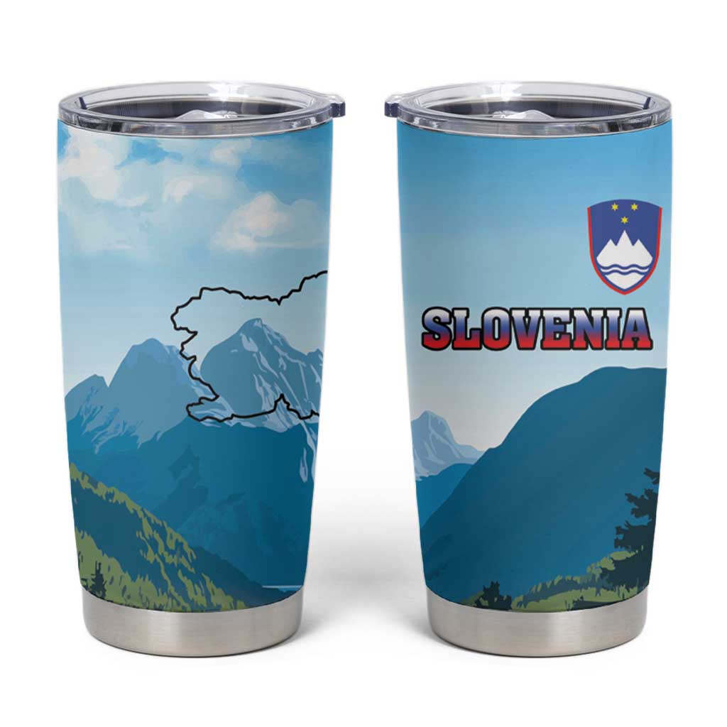 Slovenia Tumbler Cup Mount Triglav With Map