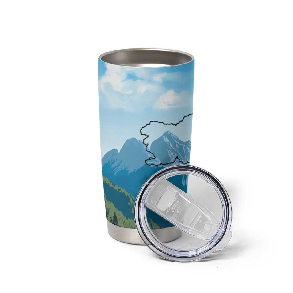 Slovenia Tumbler Cup Mount Triglav With Map