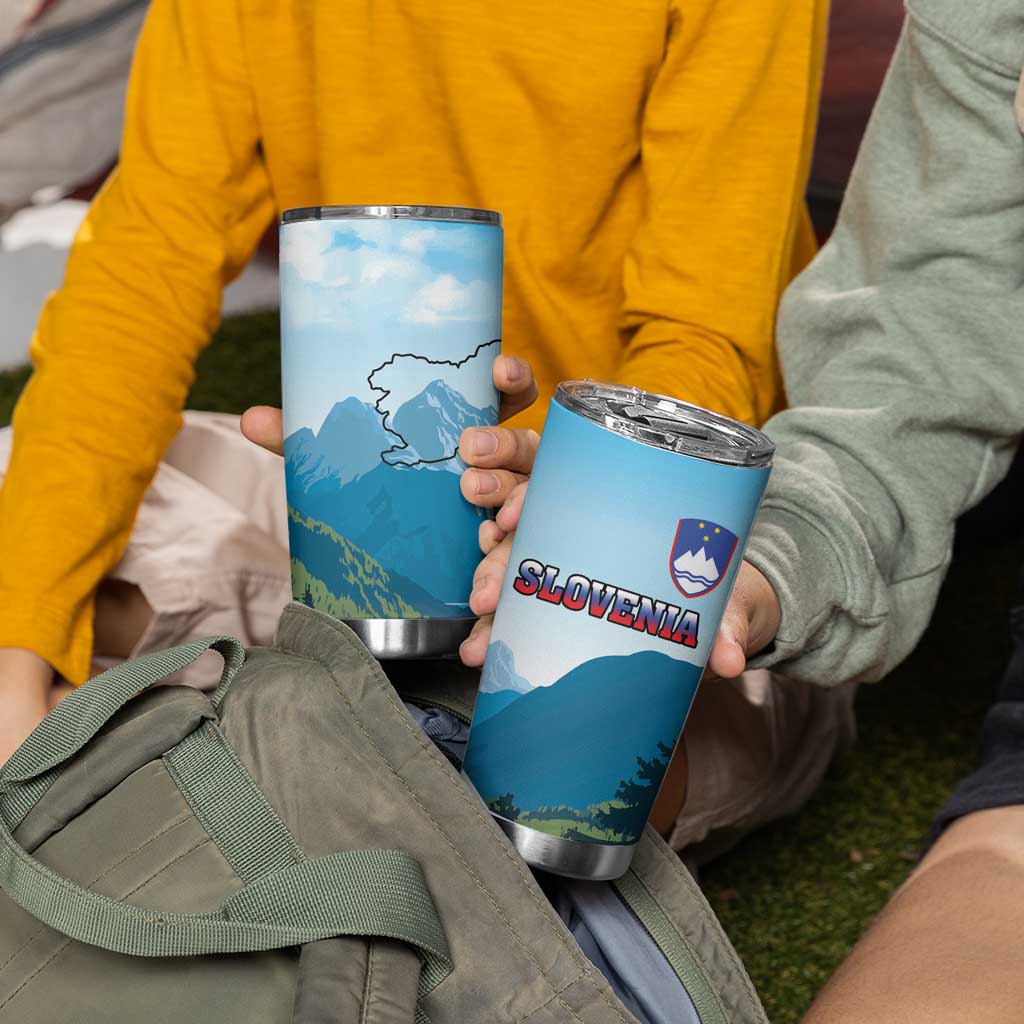 Slovenia Tumbler Cup Mount Triglav With Map