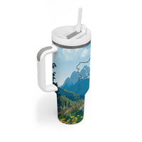 Slovenia Tumbler With Handle Mount Triglav With Map