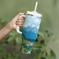 Slovenia Tumbler With Handle Mount Triglav With Map