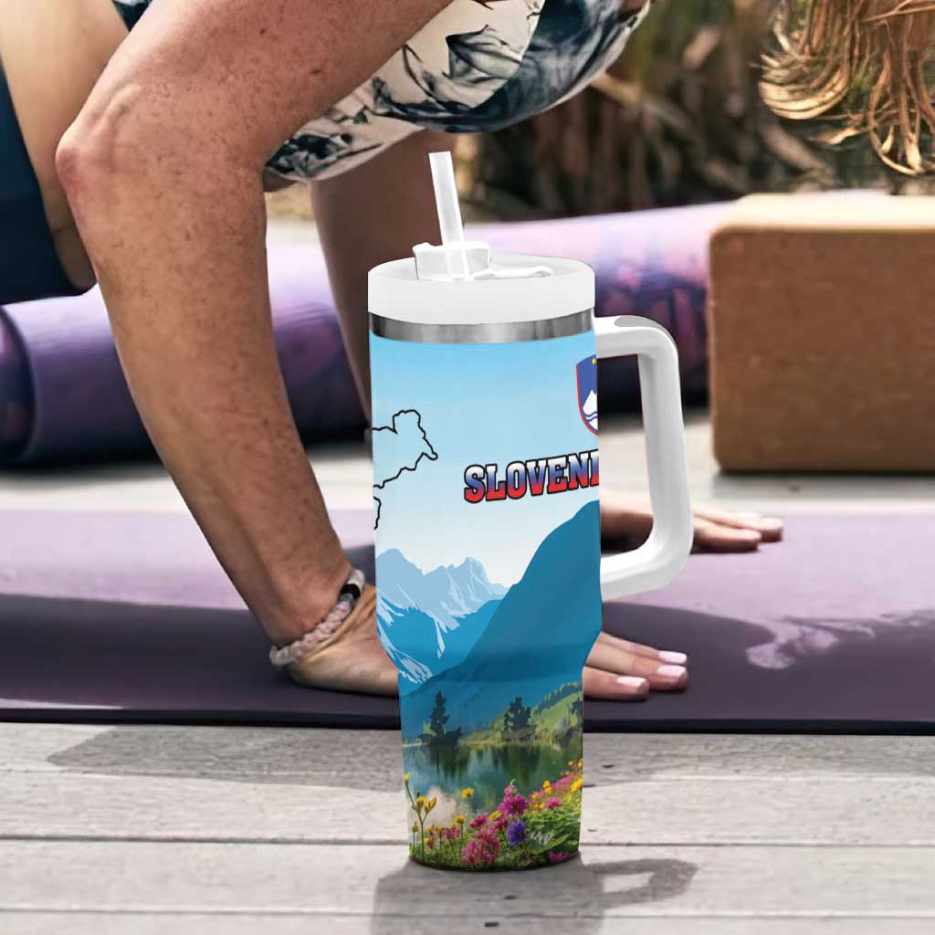 Slovenia Tumbler With Handle Mount Triglav With Map