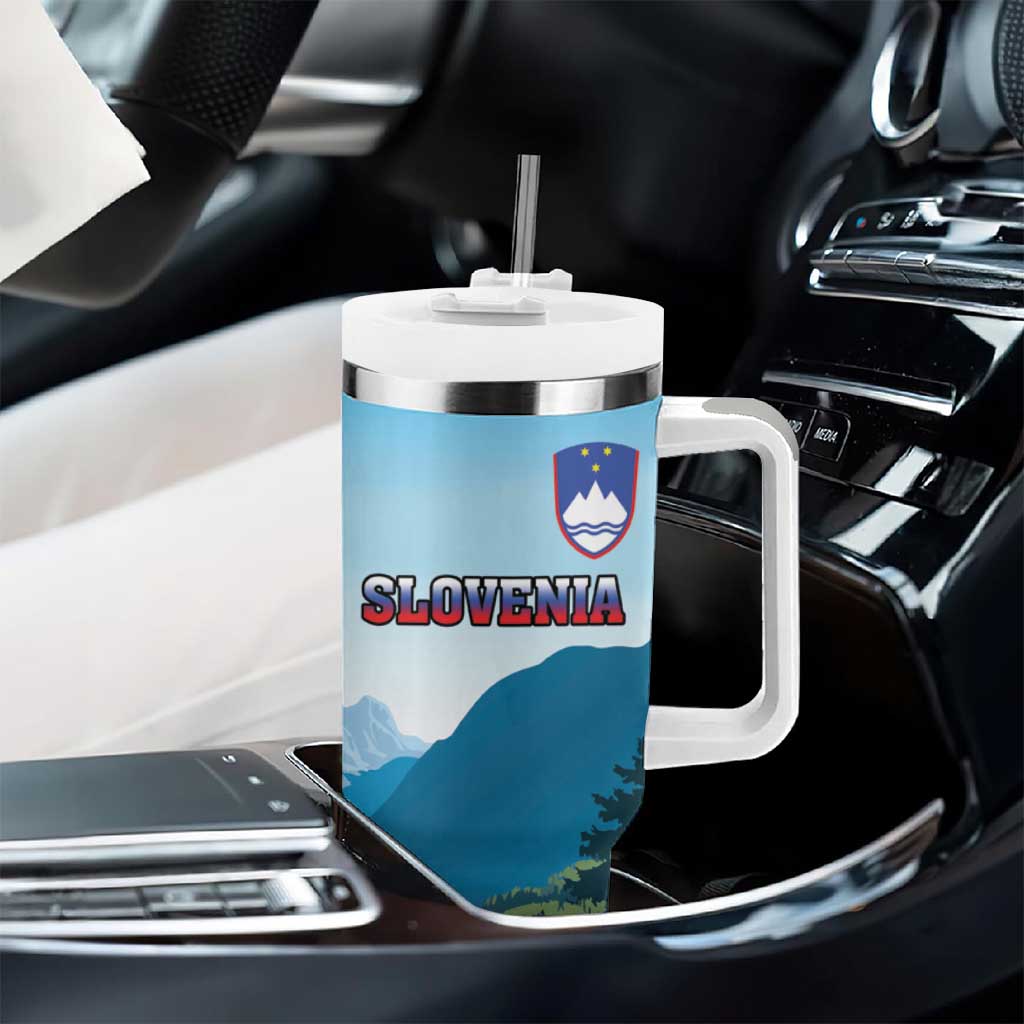 Slovenia Tumbler With Handle Mount Triglav With Map