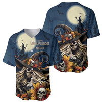 Happy Walpurgis Night Baseball Jersey Skull Witch Spooky Style