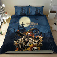 Happy Walpurgis Night Bedding Set Skull Witch Spooky Style