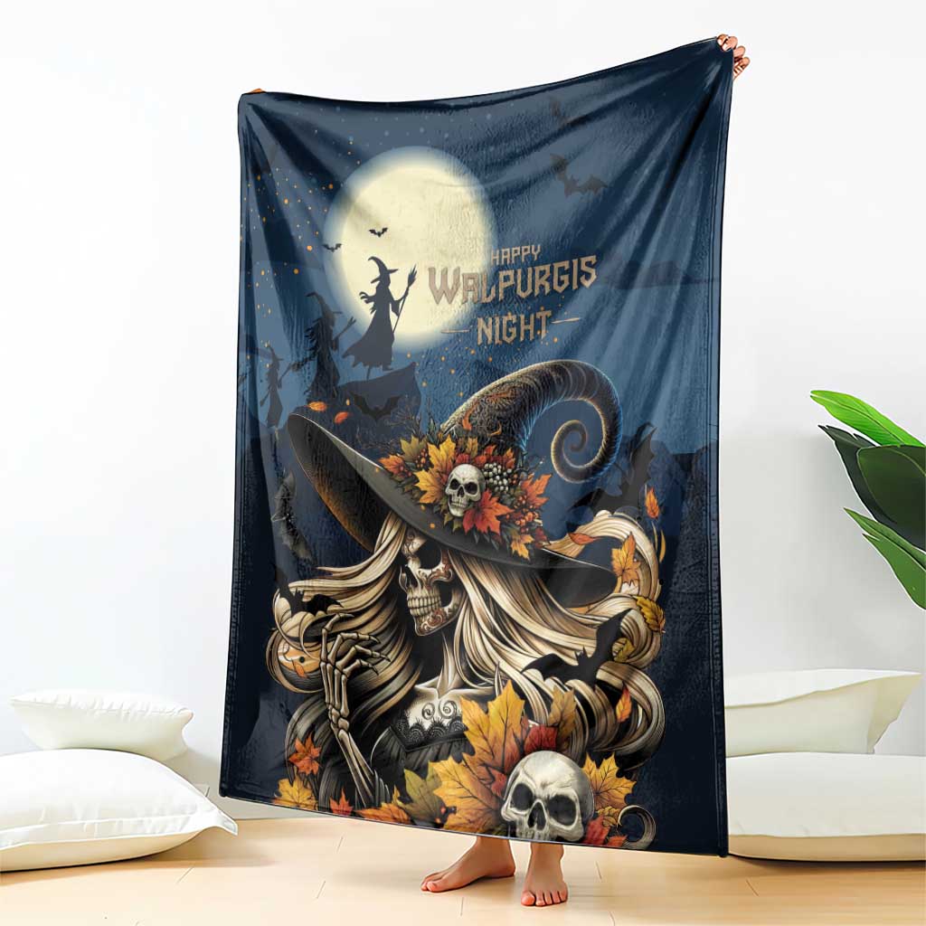Happy Walpurgis Night Blanket Skull Witch Spooky Style