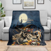 Happy Walpurgis Night Blanket Skull Witch Spooky Style