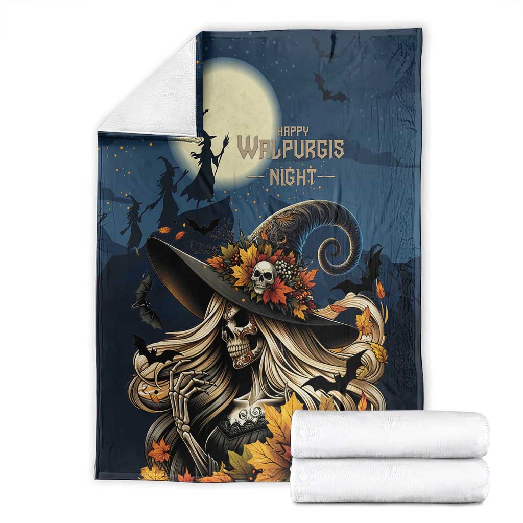 Happy Walpurgis Night Blanket Skull Witch Spooky Style
