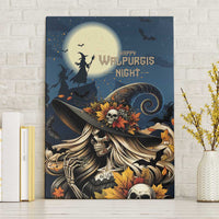 Happy Walpurgis Night Canvas Wall Art Skull Witch Spooky Style