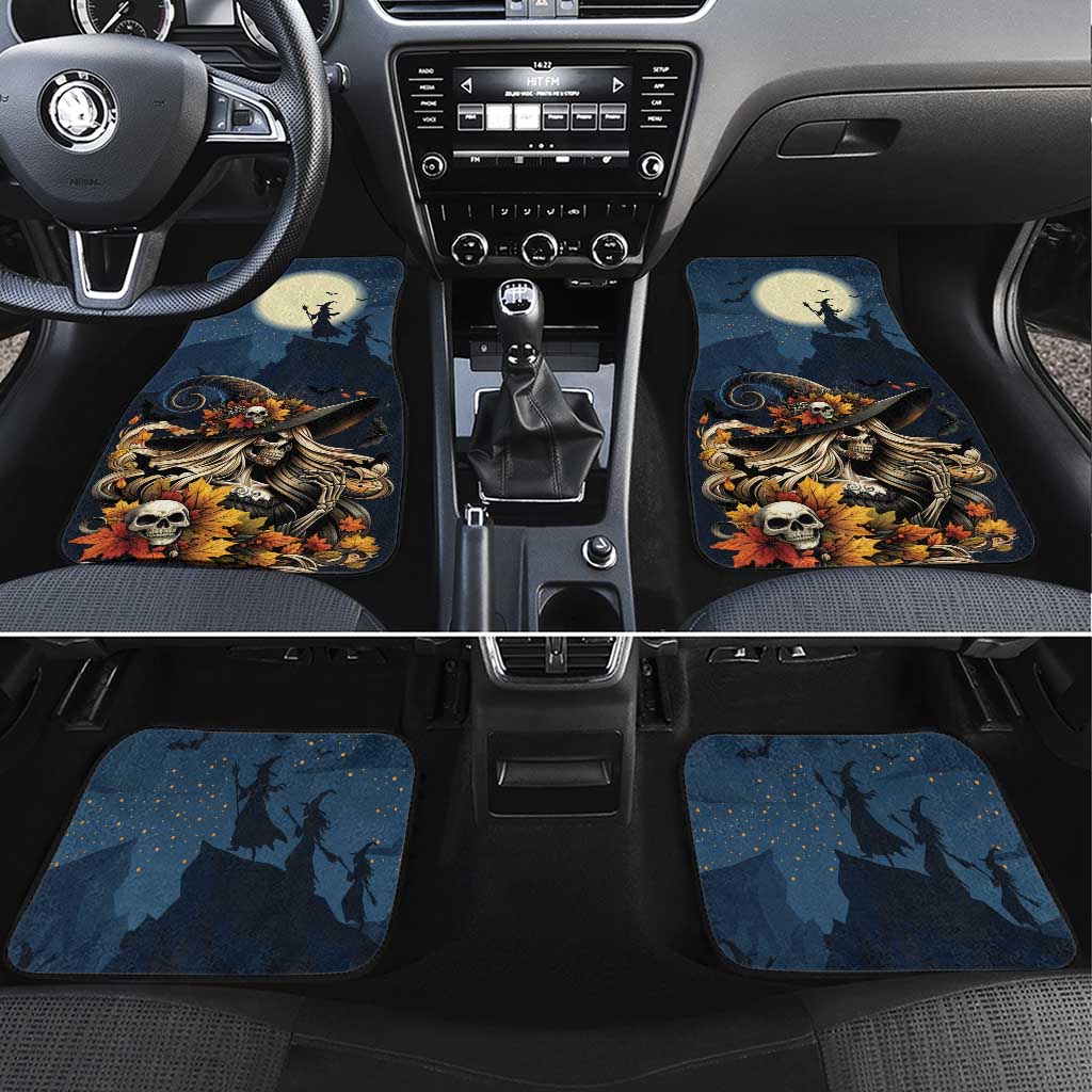 Happy Walpurgis Night Car Mats Skull Witch Spooky Style