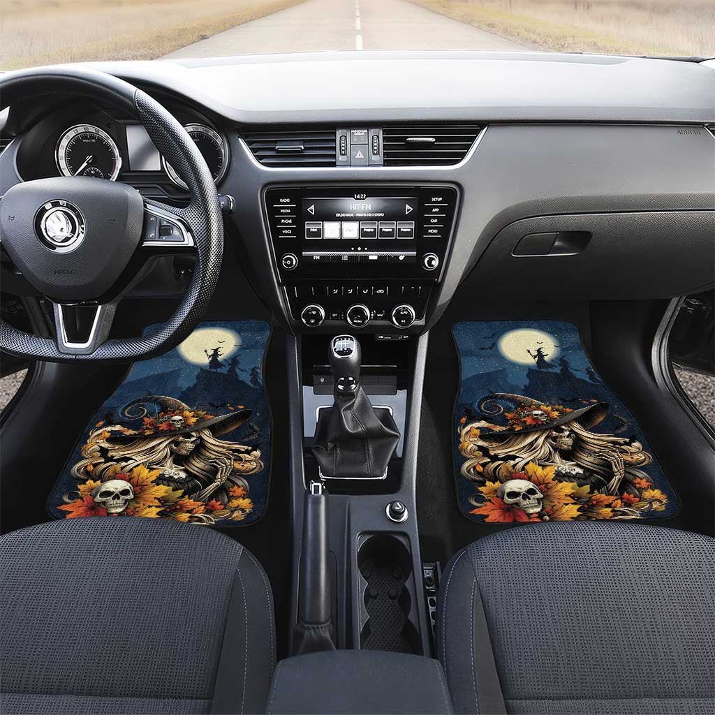 Happy Walpurgis Night Car Mats Skull Witch Spooky Style