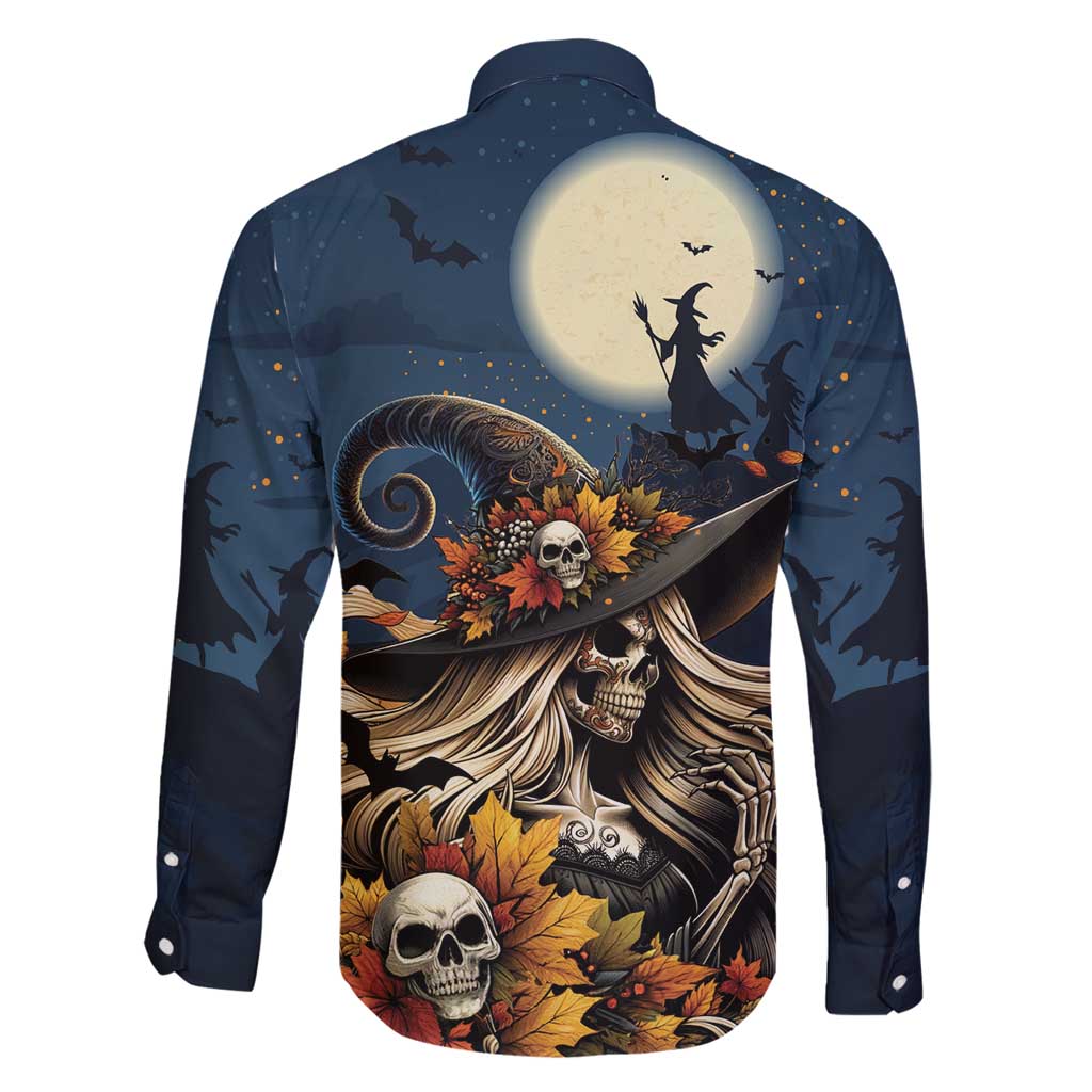 Happy Walpurgis Night Family Matching Long Sleeve Bodycon Dress and Hawaiian Shirt Skull Witch Spooky Style