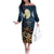 Happy Walpurgis Night Family Matching Off The Shoulder Long Sleeve Dress and Hawaiian Shirt Skull Witch Spooky Style