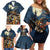 Happy Walpurgis Night Family Matching Off Shoulder Short Dress and Hawaiian Shirt Skull Witch Spooky Style