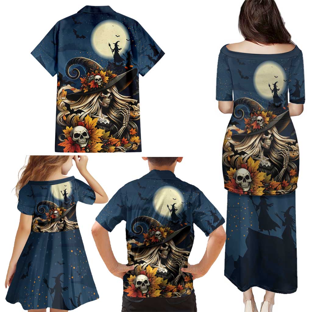 Happy Walpurgis Night Family Matching Puletasi and Hawaiian Shirt Skull Witch Spooky Style