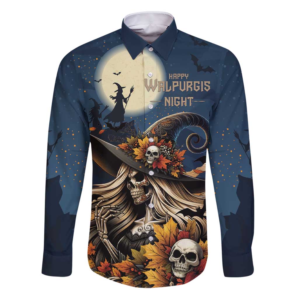 Happy Walpurgis Night Family Matching Short Sleeve Bodycon Dress and Hawaiian Shirt Skull Witch Spooky Style