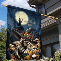Happy Walpurgis Night Garden Flag Skull Witch Spooky Style