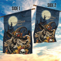 Happy Walpurgis Night Garden Flag Skull Witch Spooky Style