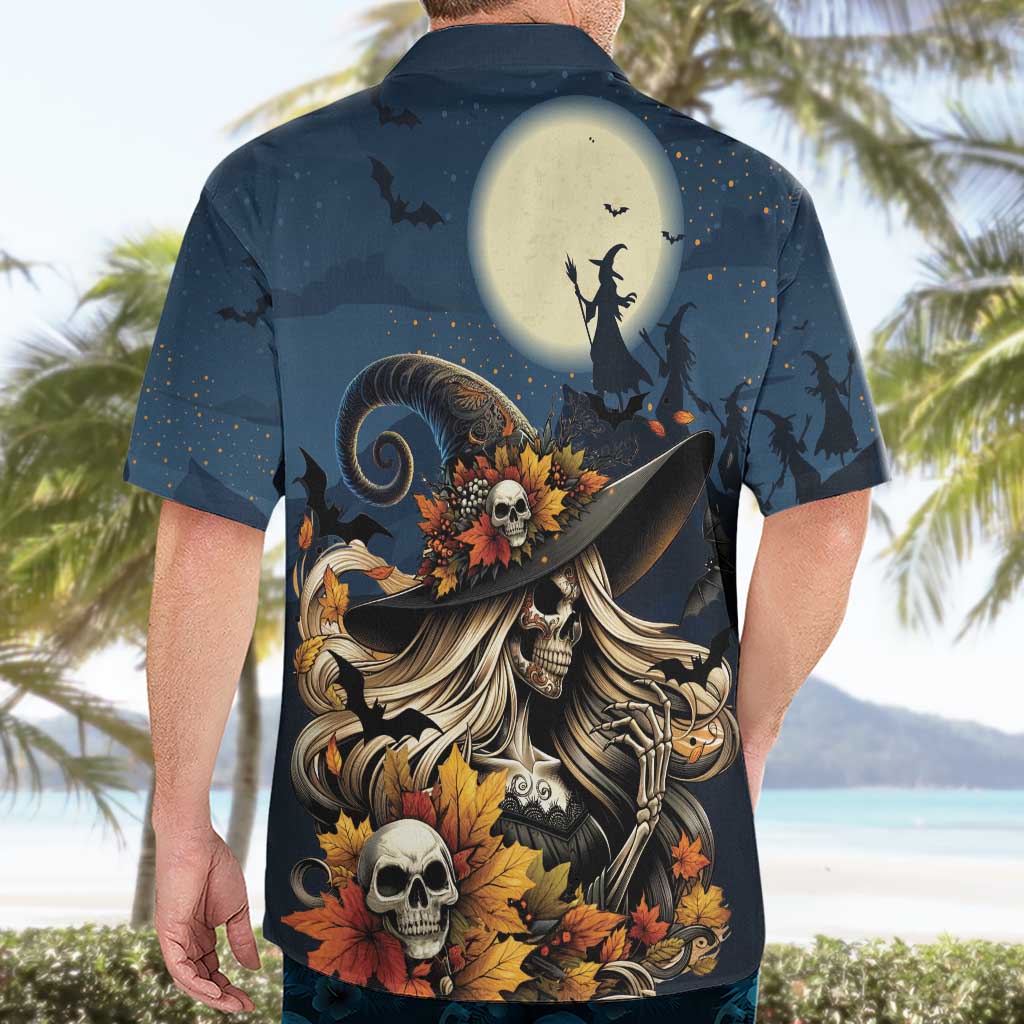 Happy Walpurgis Night Hawaiian Shirt Skull Witch Spooky Style