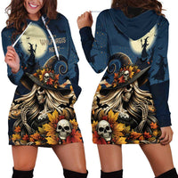 Happy Walpurgis Night Hoodie Dress Skull Witch Spooky Style