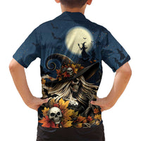 Happy Walpurgis Night Kid Hawaiian Shirt Skull Witch Spooky Style
