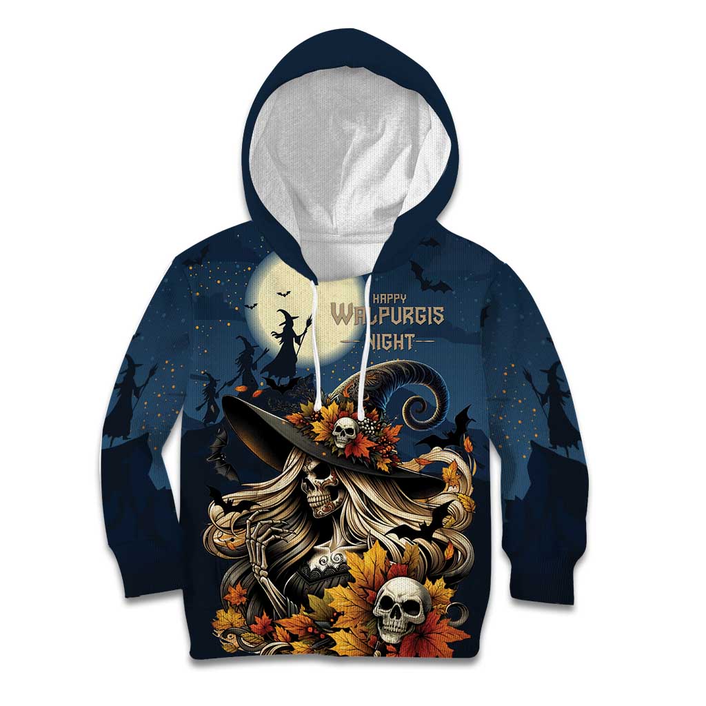 Happy Walpurgis Night Kid Hoodie Skull Witch Spooky Style