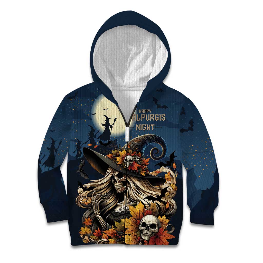 Happy Walpurgis Night Kid Hoodie Skull Witch Spooky Style