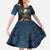 Happy Walpurgis Night Kid Short Sleeve Dress Skull Witch Spooky Style