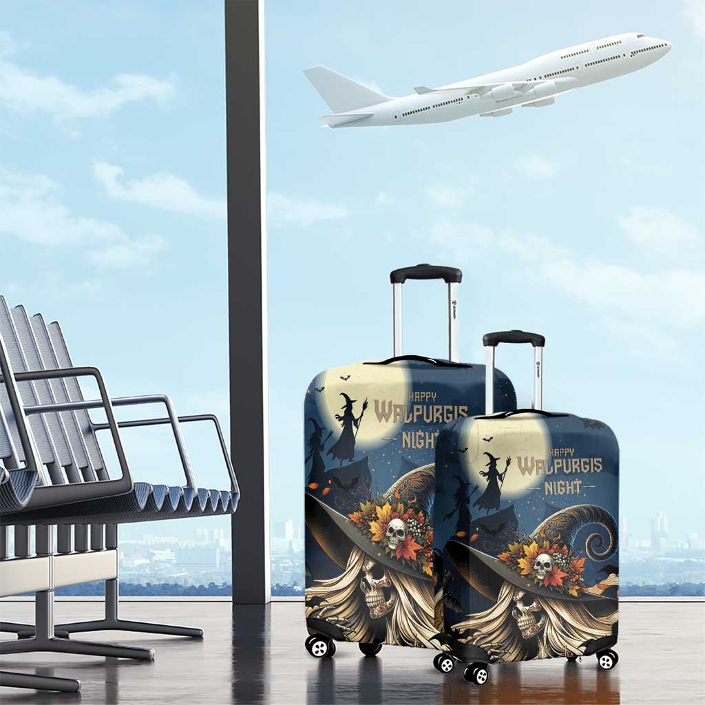 Happy Walpurgis Night Luggage Cover Skull Witch Spooky Style