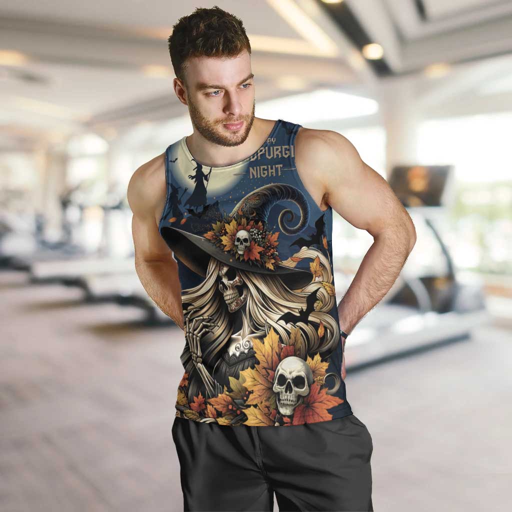 Happy Walpurgis Night Men Tank Top Skull Witch Spooky Style