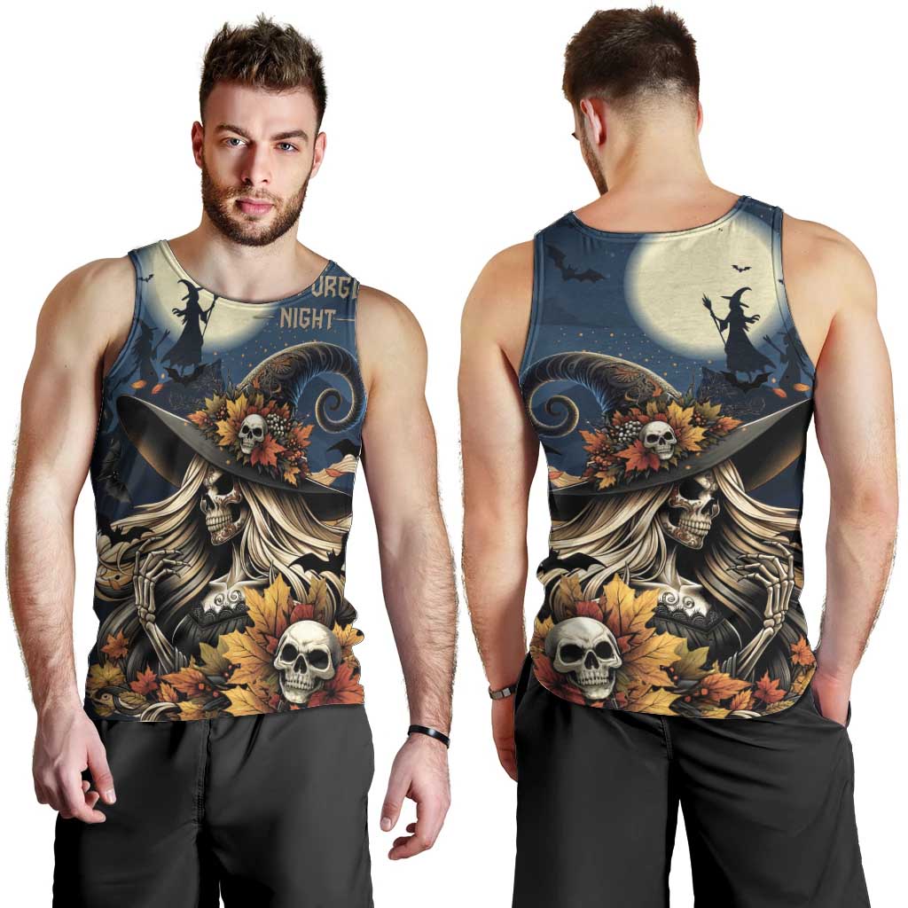Happy Walpurgis Night Men Tank Top Skull Witch Spooky Style