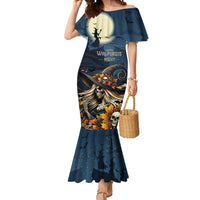 Happy Walpurgis Night Mermaid Dress Skull Witch Spooky Style