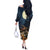 Happy Walpurgis Night Off The Shoulder Long Sleeve Dress Skull Witch Spooky Style