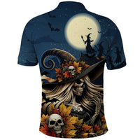 Happy Walpurgis Night Polo Shirt Skull Witch Spooky Style