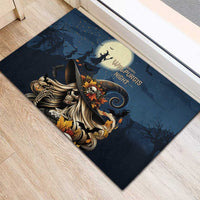 Happy Walpurgis Night Rubber Doormat Skull Witch Spooky Style