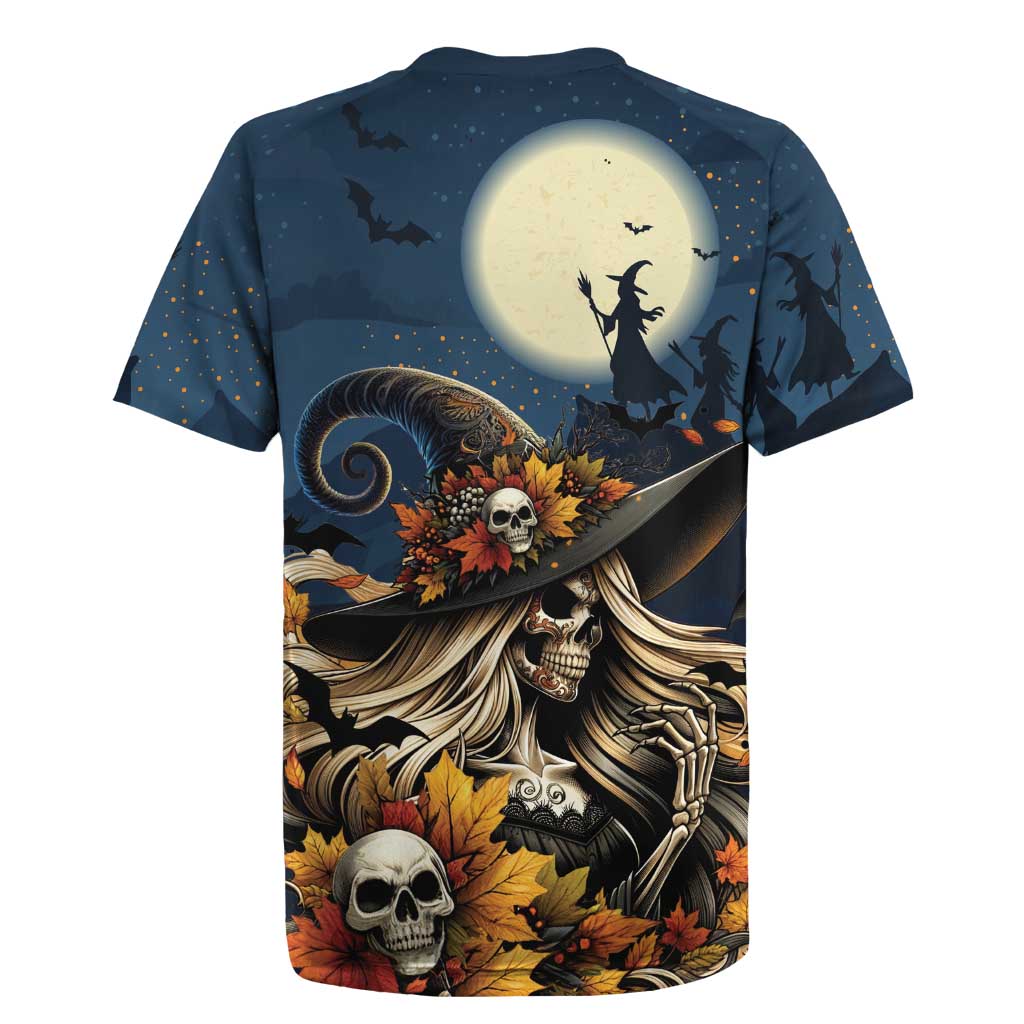 Happy Walpurgis Night Rugby Jersey Skull Witch Spooky Style