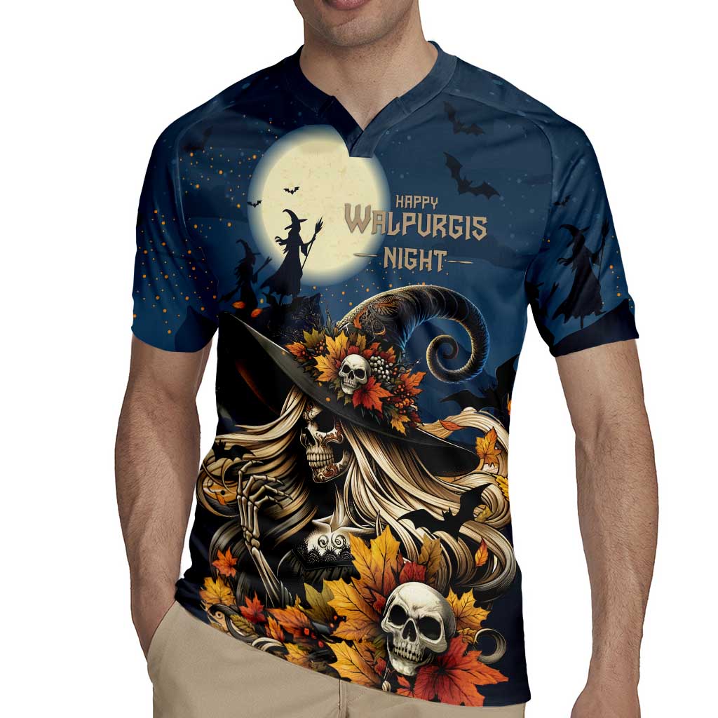 Happy Walpurgis Night Rugby Jersey Skull Witch Spooky Style