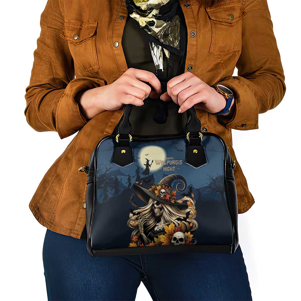 Happy Walpurgis Night Shoulder Handbag Skull Witch Spooky Style