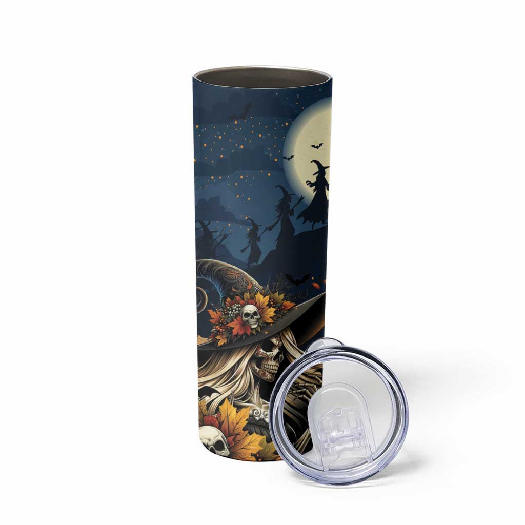 Happy Walpurgis Night Skinny Tumbler Skull Witch Spooky Style