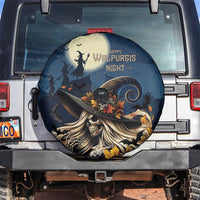 Happy Walpurgis Night Spare Tire Cover Skull Witch Spooky Style